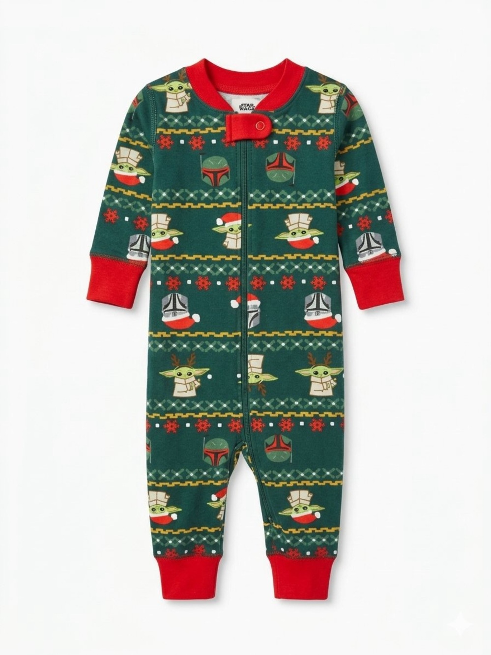 Hanna Andersson Star Wars Baby Yoda Christmas Pajamas 3-6M